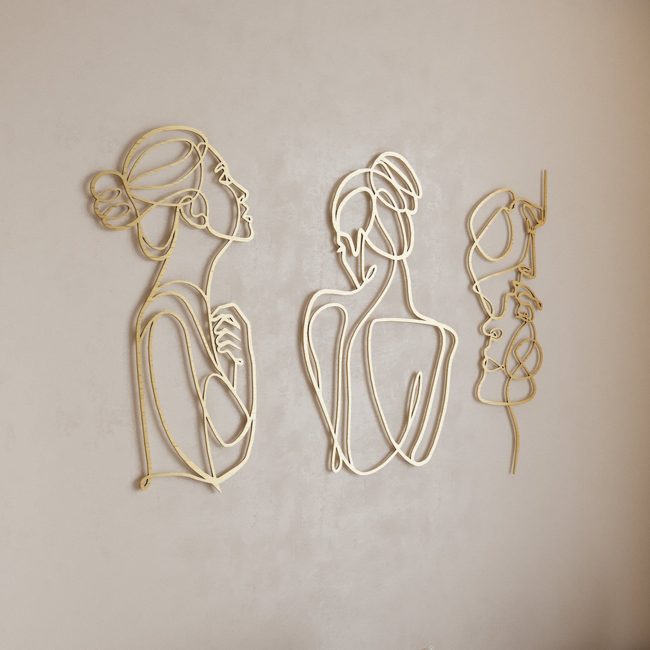 Three Women - Gold Color