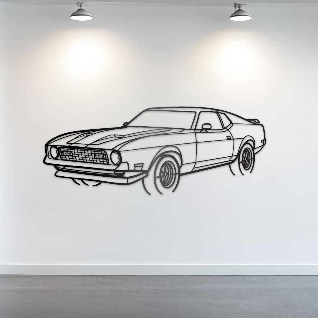 1971 Ford Mustang Mach 1 - Metal Wall Art