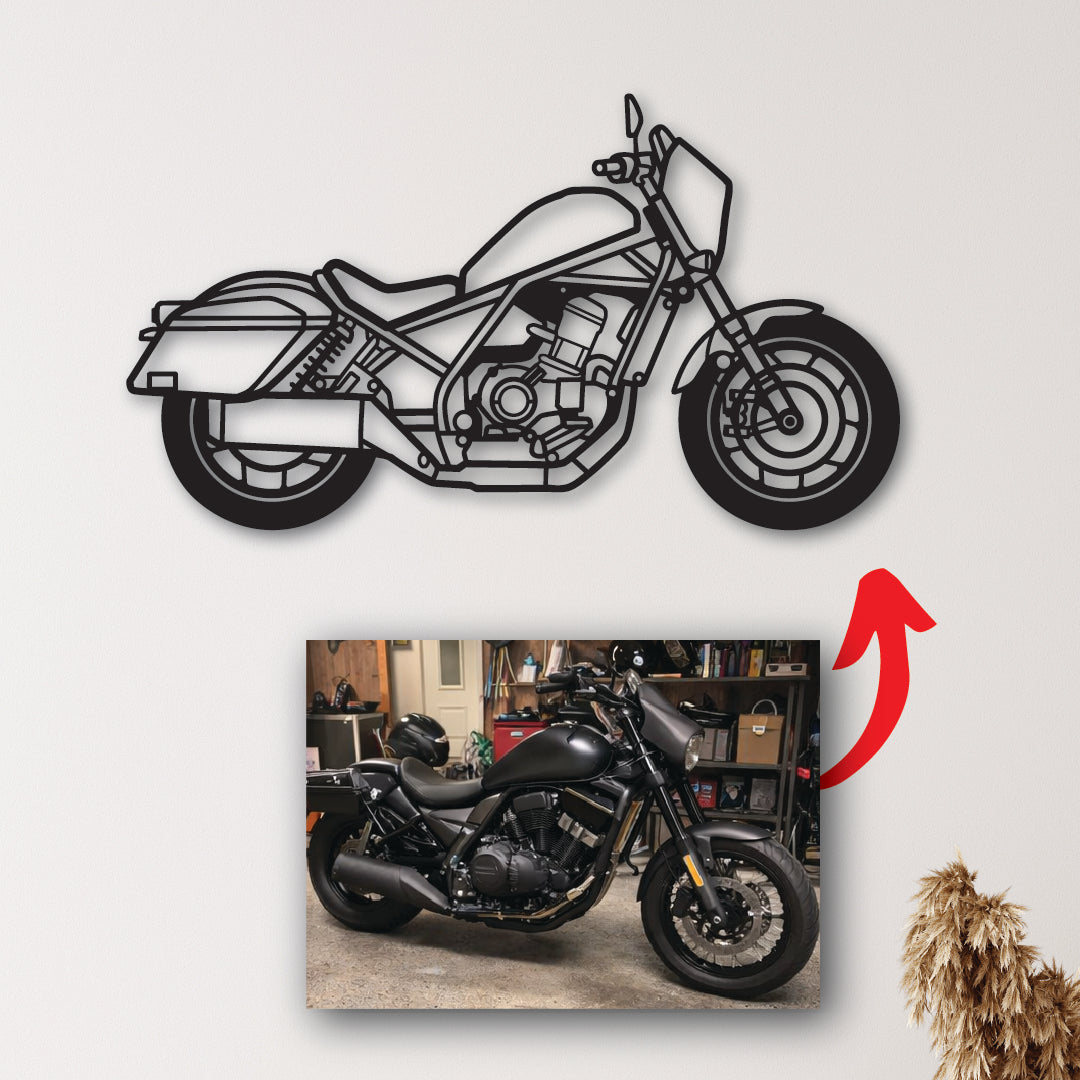 Custom Motorbike - Metal Wall Art