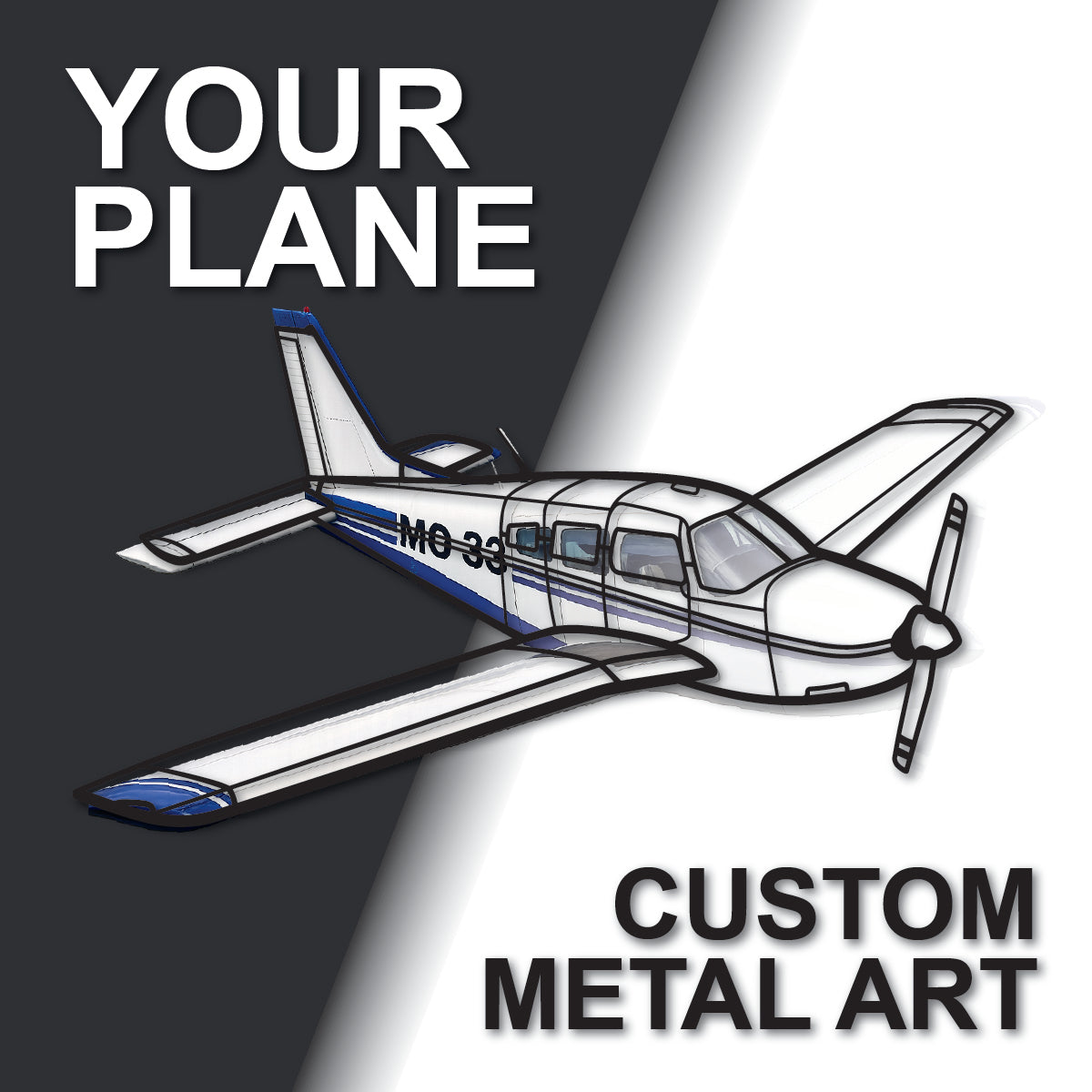 Custom Plane - Metal Wall Art