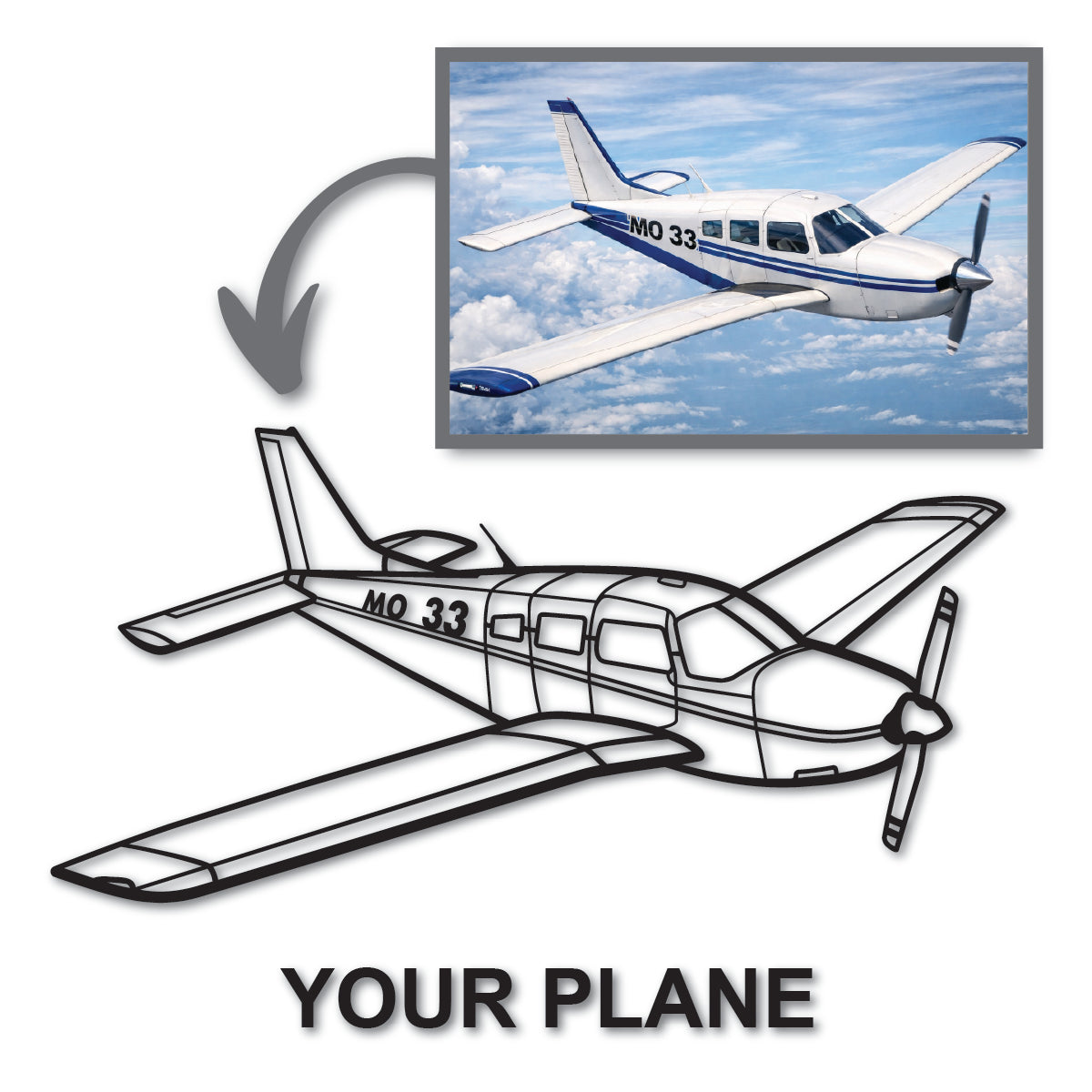 Custom Plane - Metal Wall Art