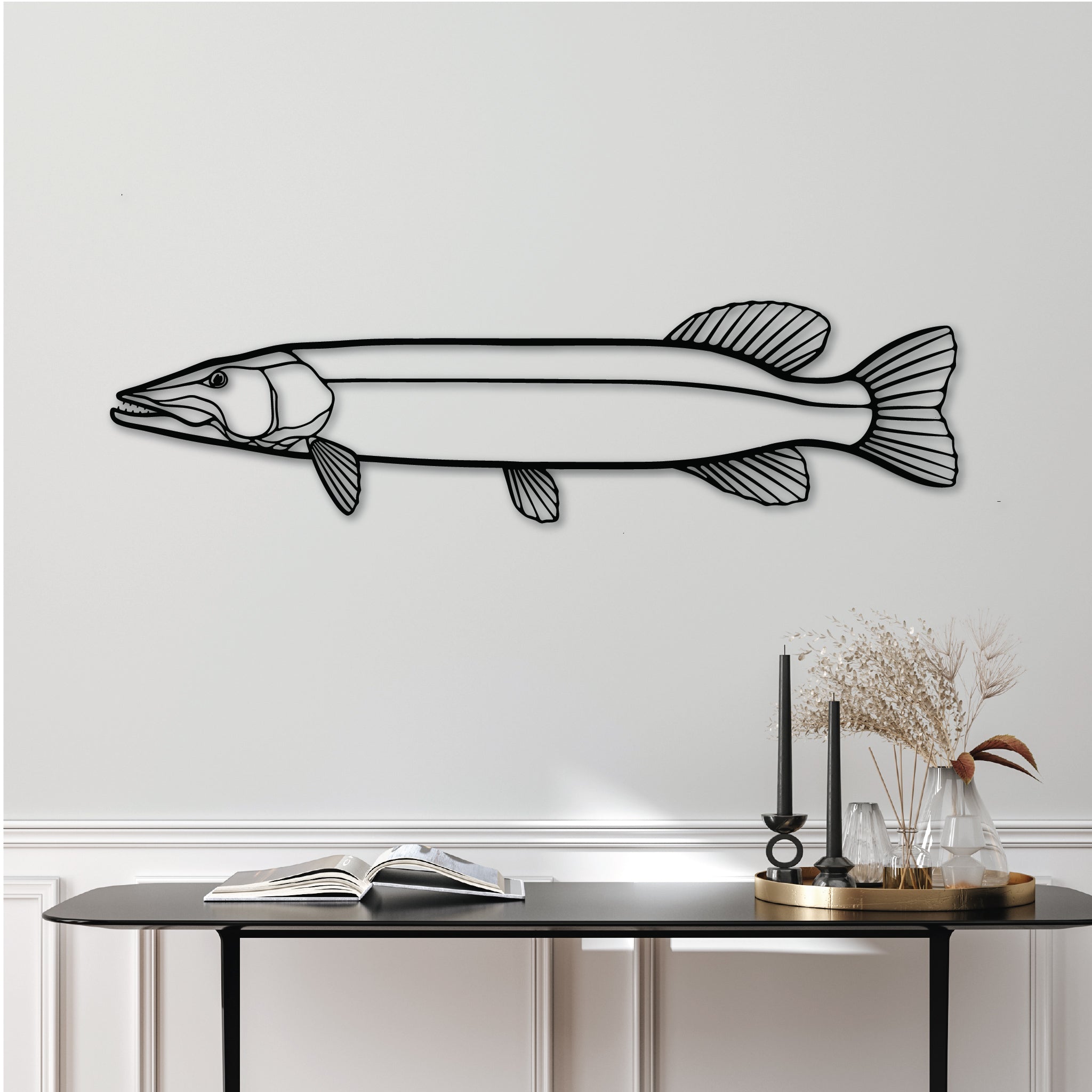 Northern Pike Fish - Metal Wall Art