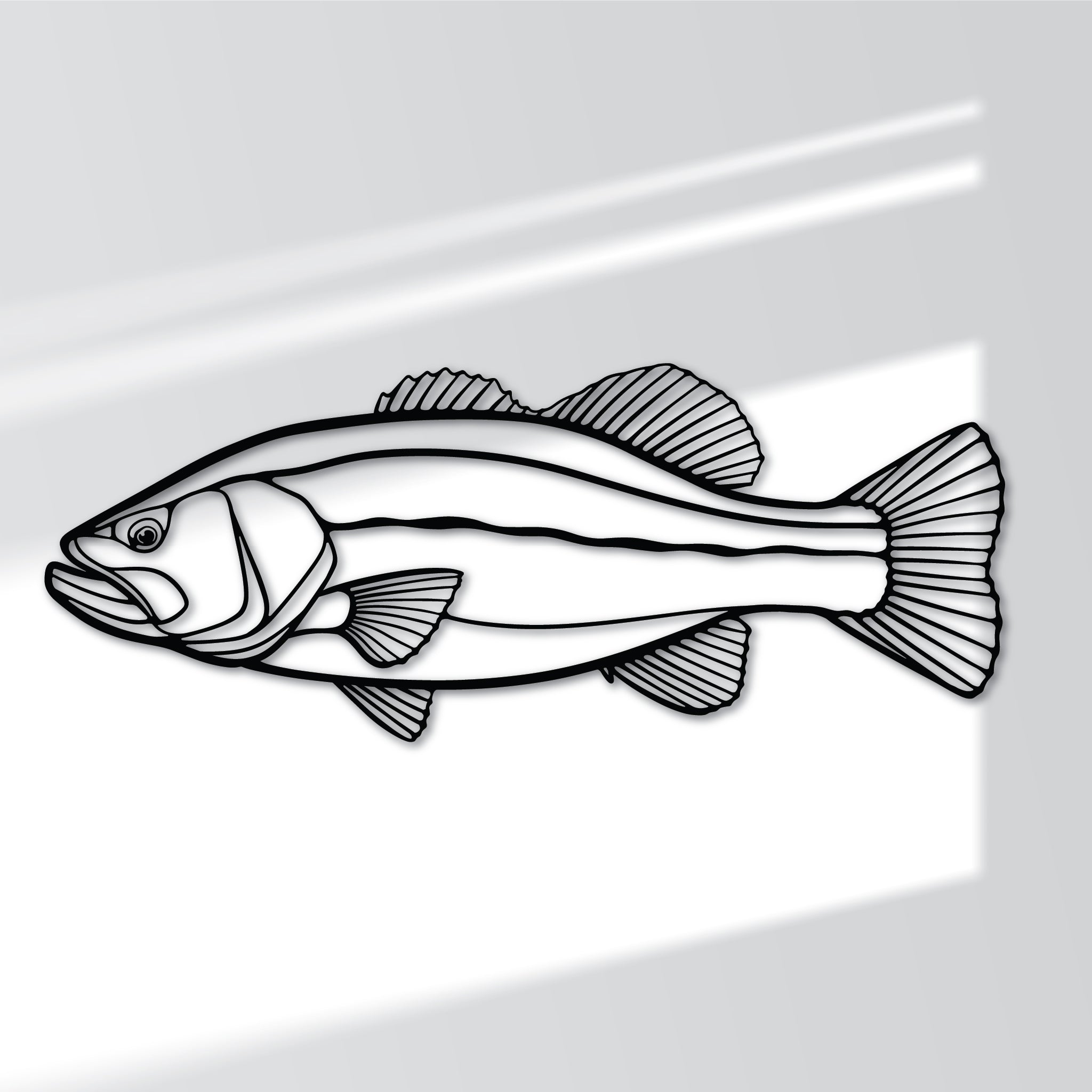 Largemouth Bass Fish - Metal Wall Art