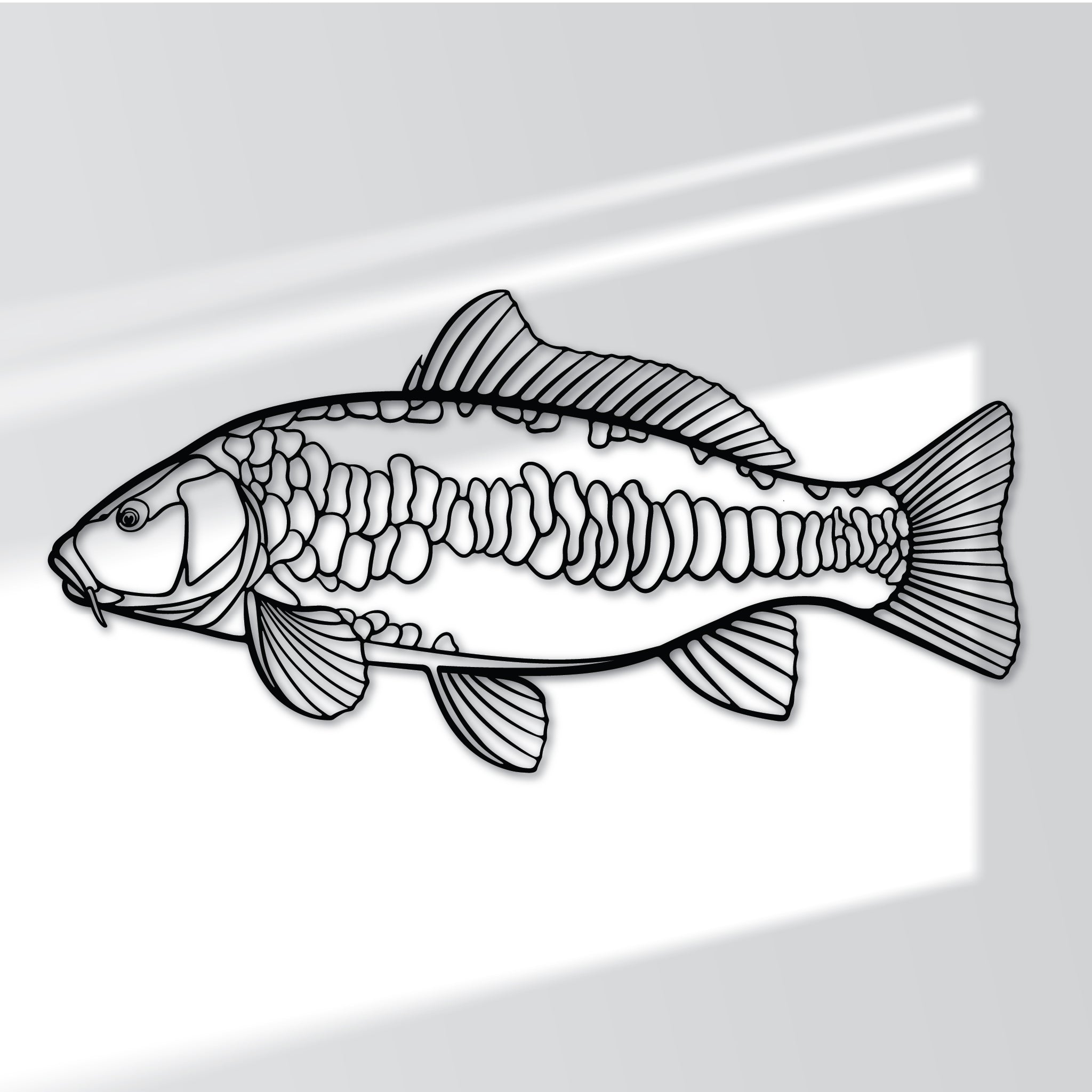 Mirror Carp - Metal Wall Art