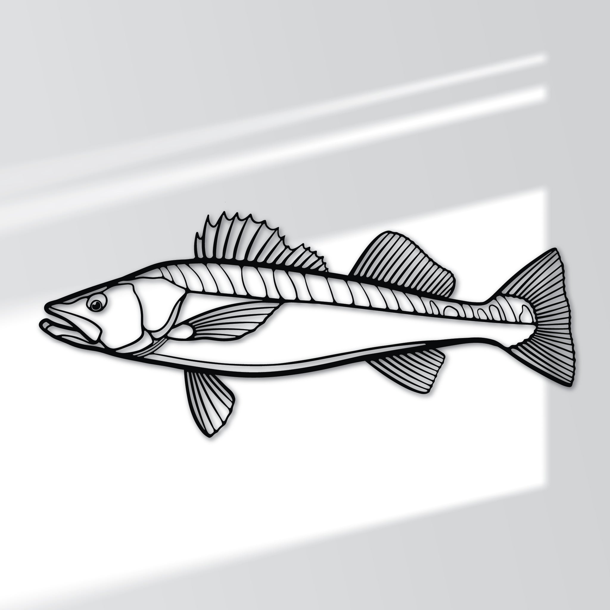 Walleye Fish - Metal Wall Art