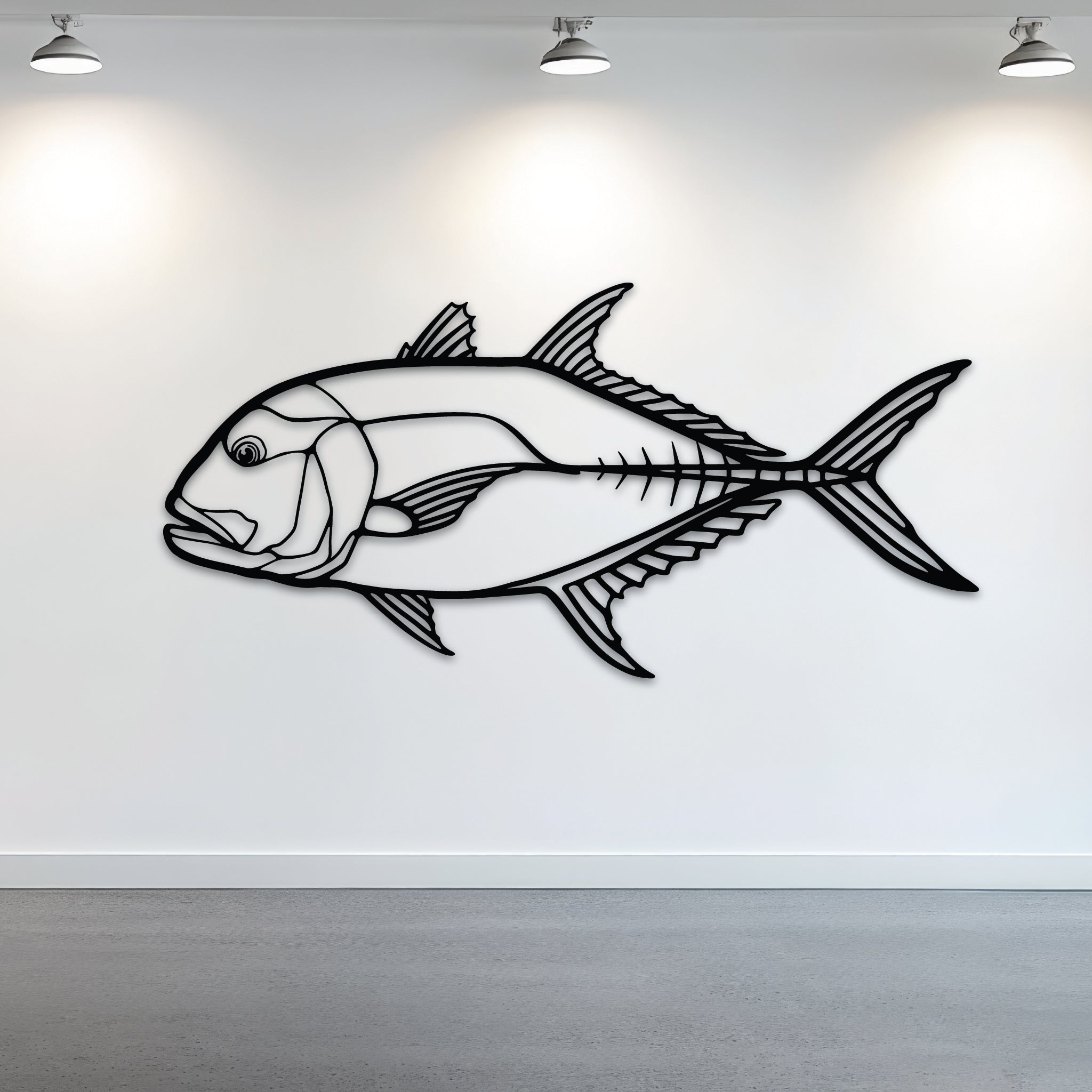Giant Trevally Fish - Metal Wall Art