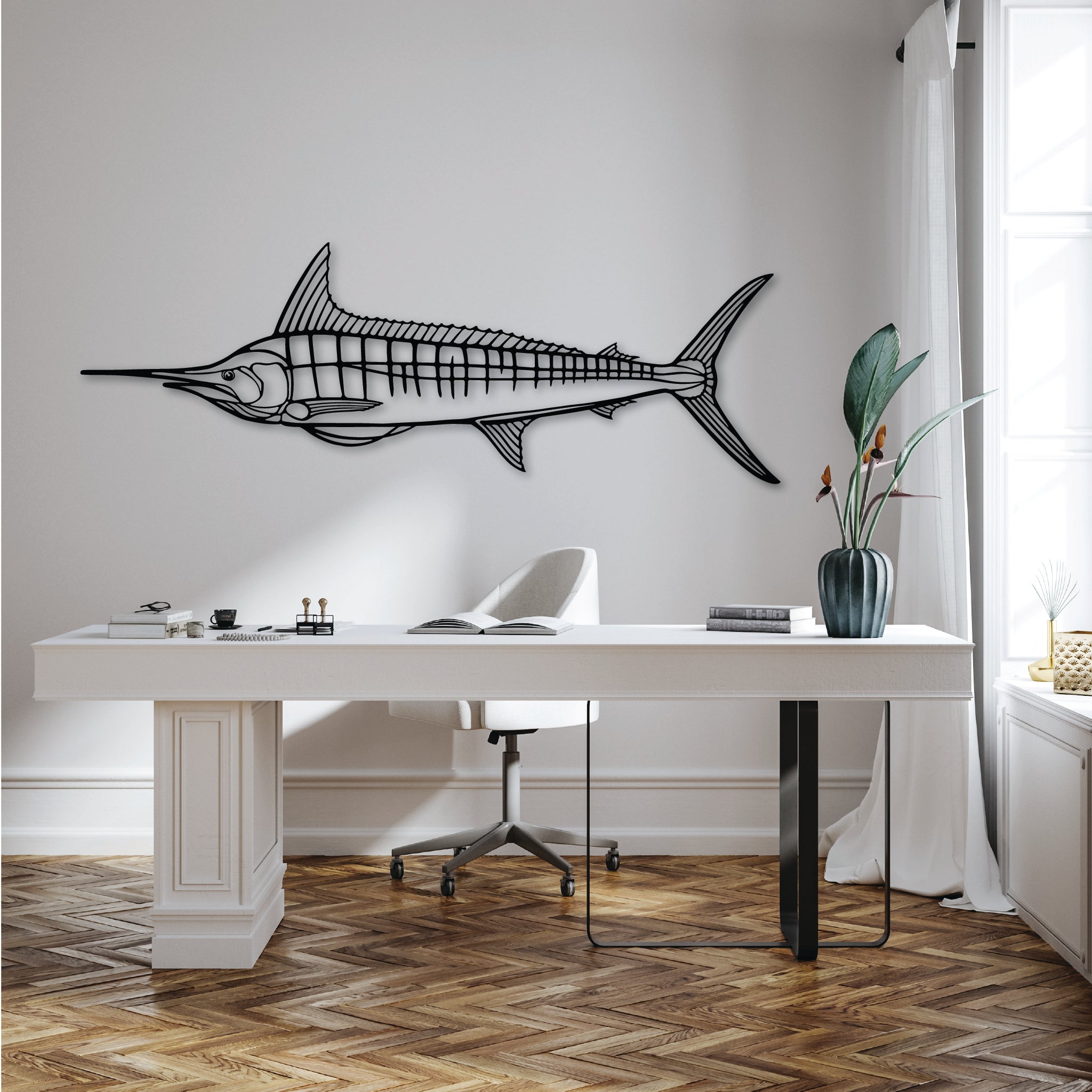 Striped Marlin Fish - Metal Wall Art