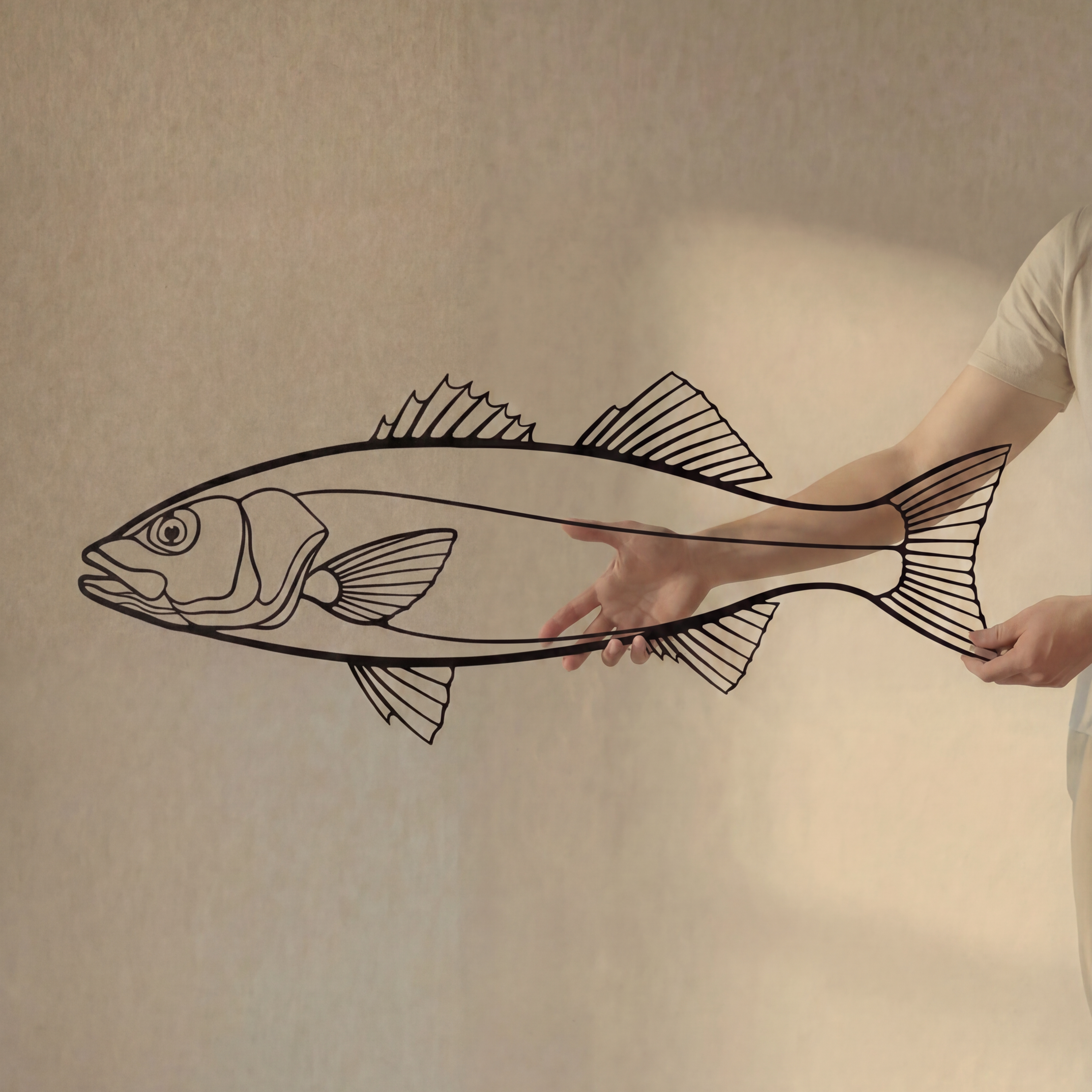 European Sea Bass - Metal Wall Art