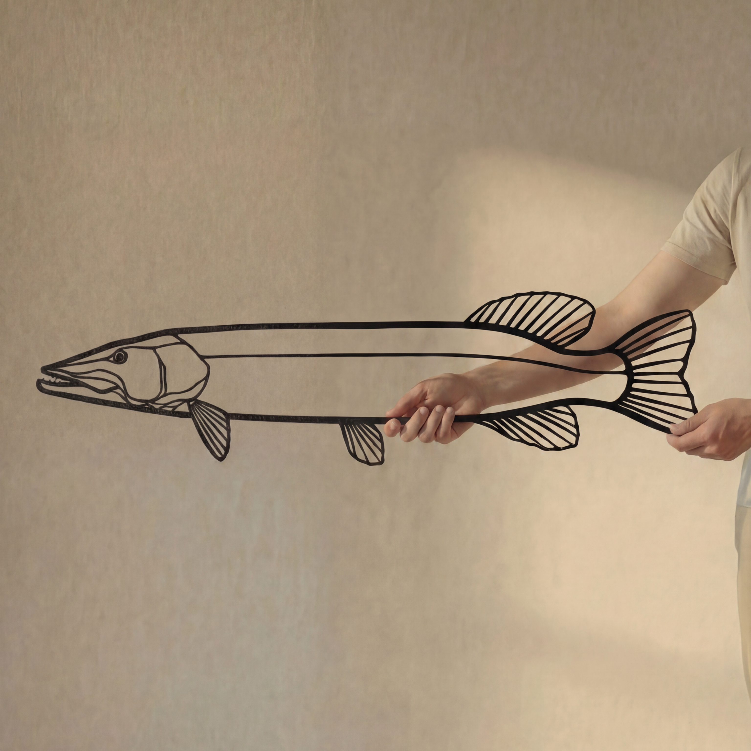 Northern Pike Fish - Metal Wall Art