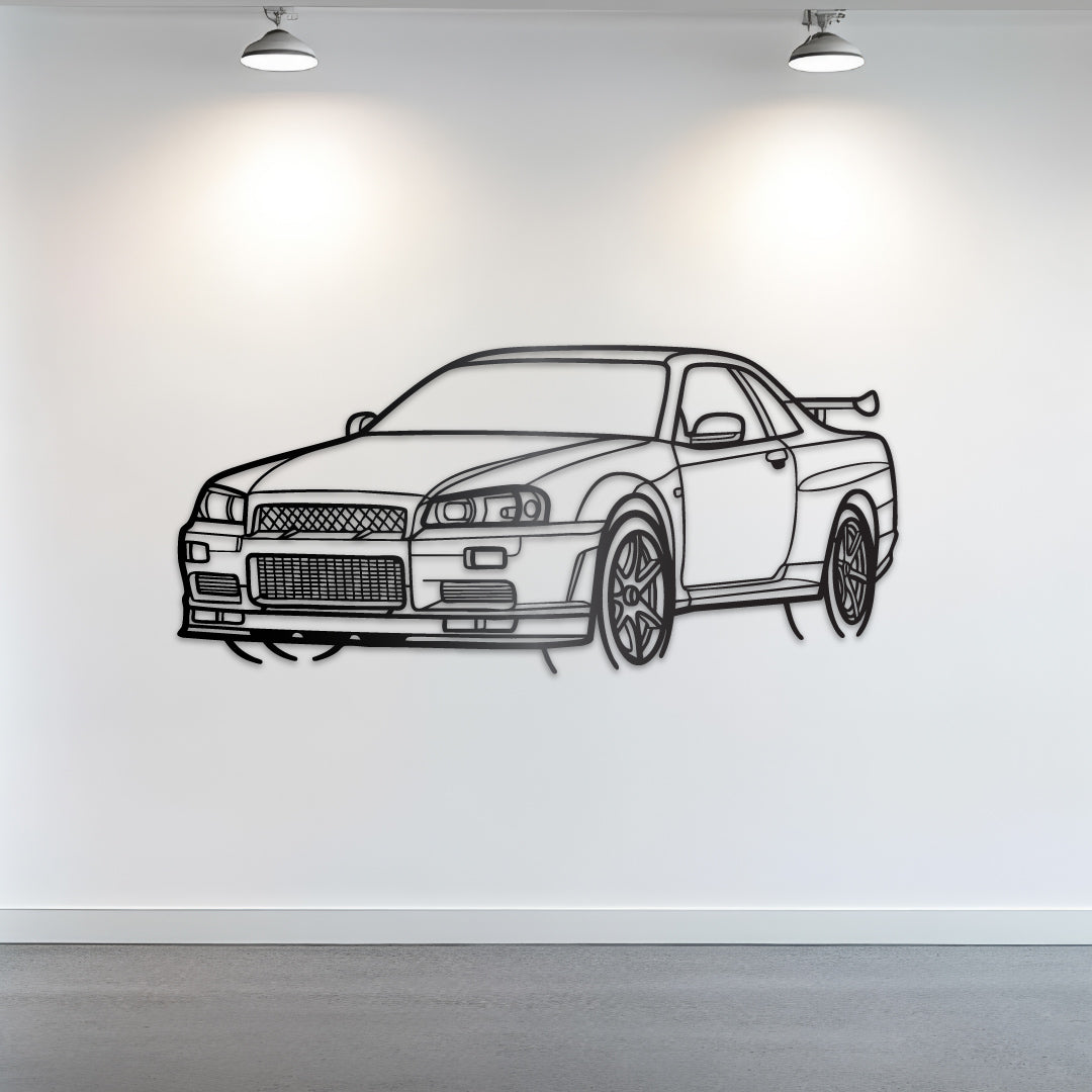 Nissan Skyline GT-R R34 - Metal Wall Art