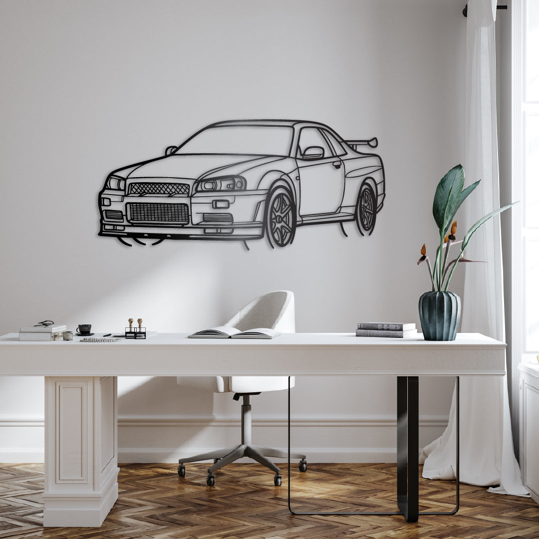 Nissan Skyline GT-R R34 - Metal Wall Art
