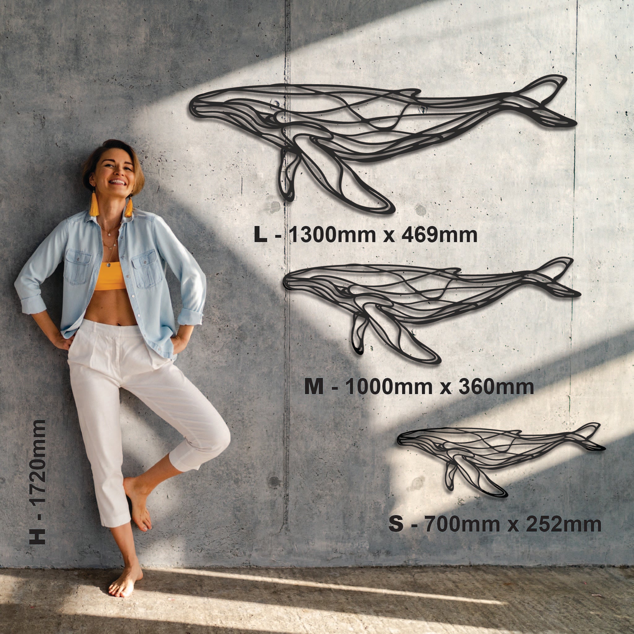 Humpback Whale - Metal Wall Art