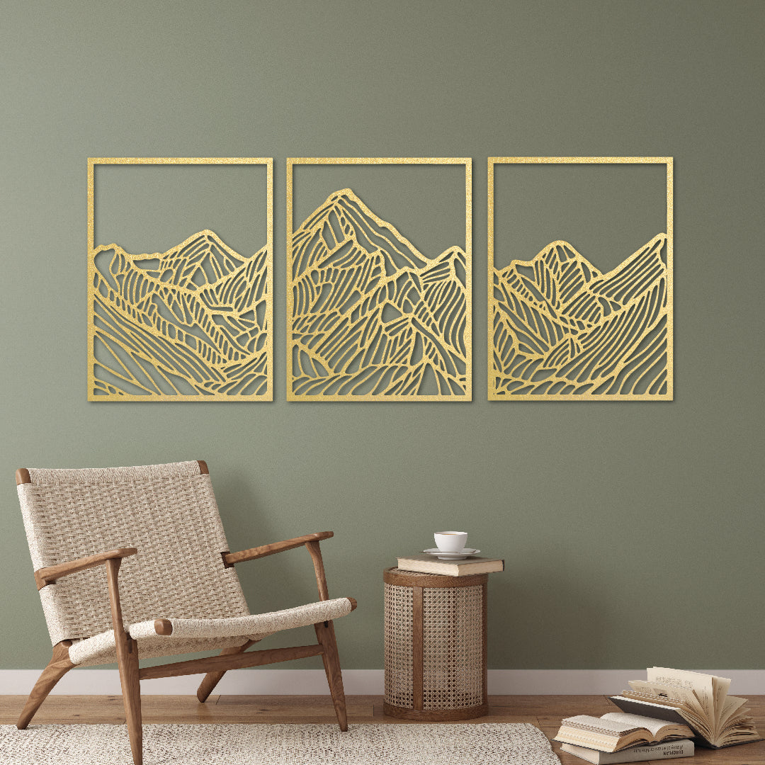 Gold Himalayan Mountain Set