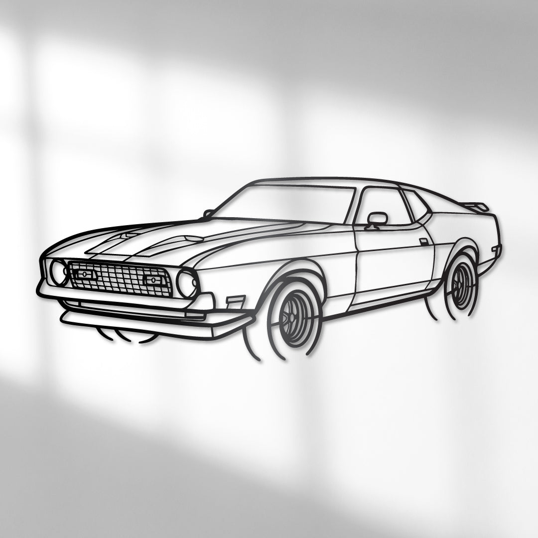 1971 Ford Mustang Mach 1  - Metal Wall Art
