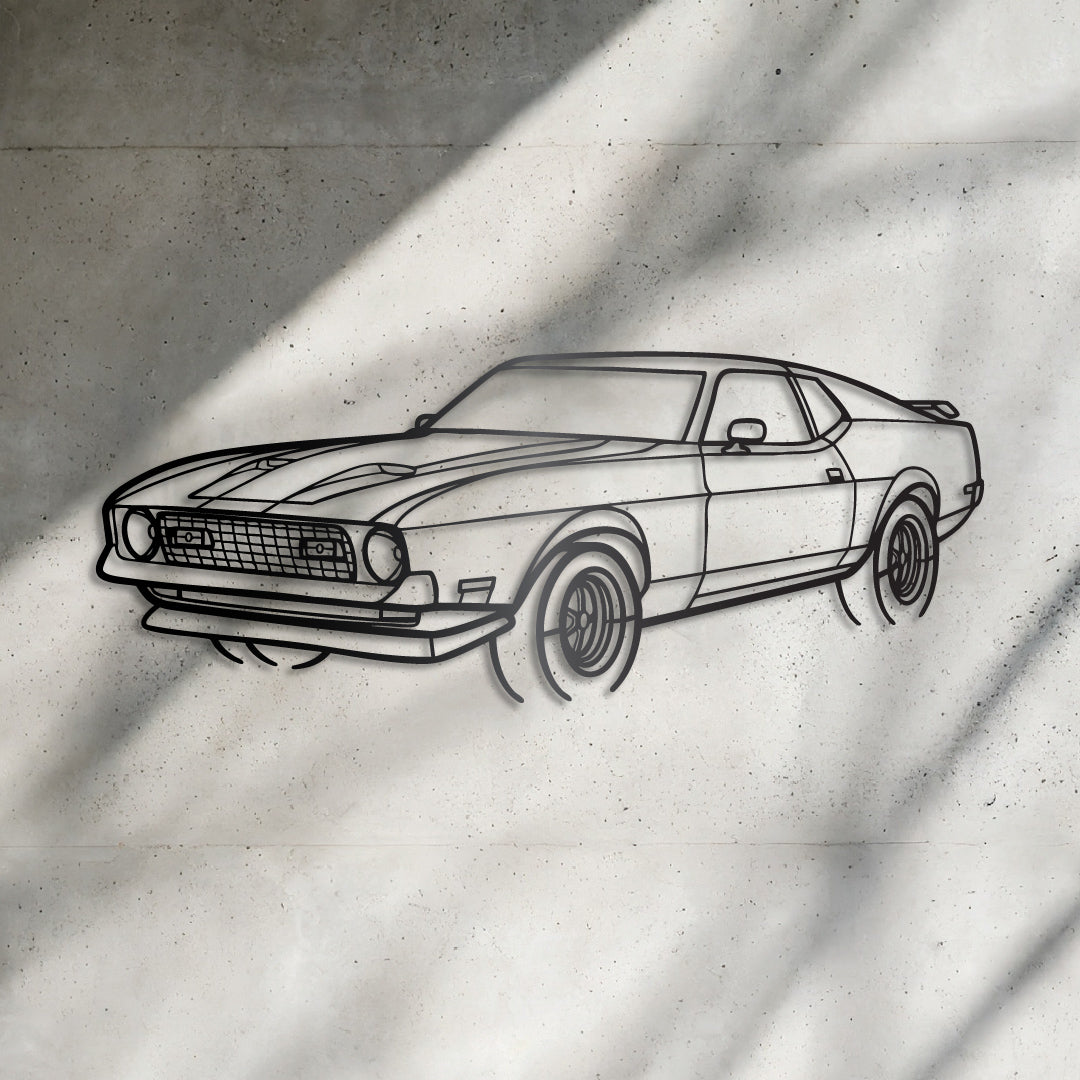 1971 Ford Mustang Mach 1  - Metal Wall Art