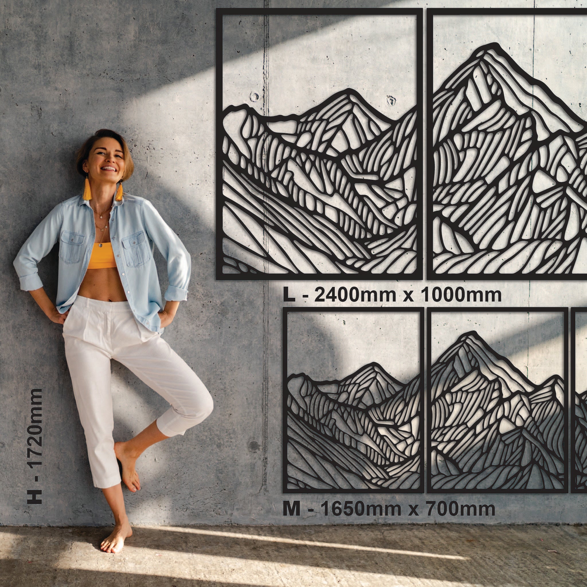 Himalayan Mountain Set - Metal Wall Art