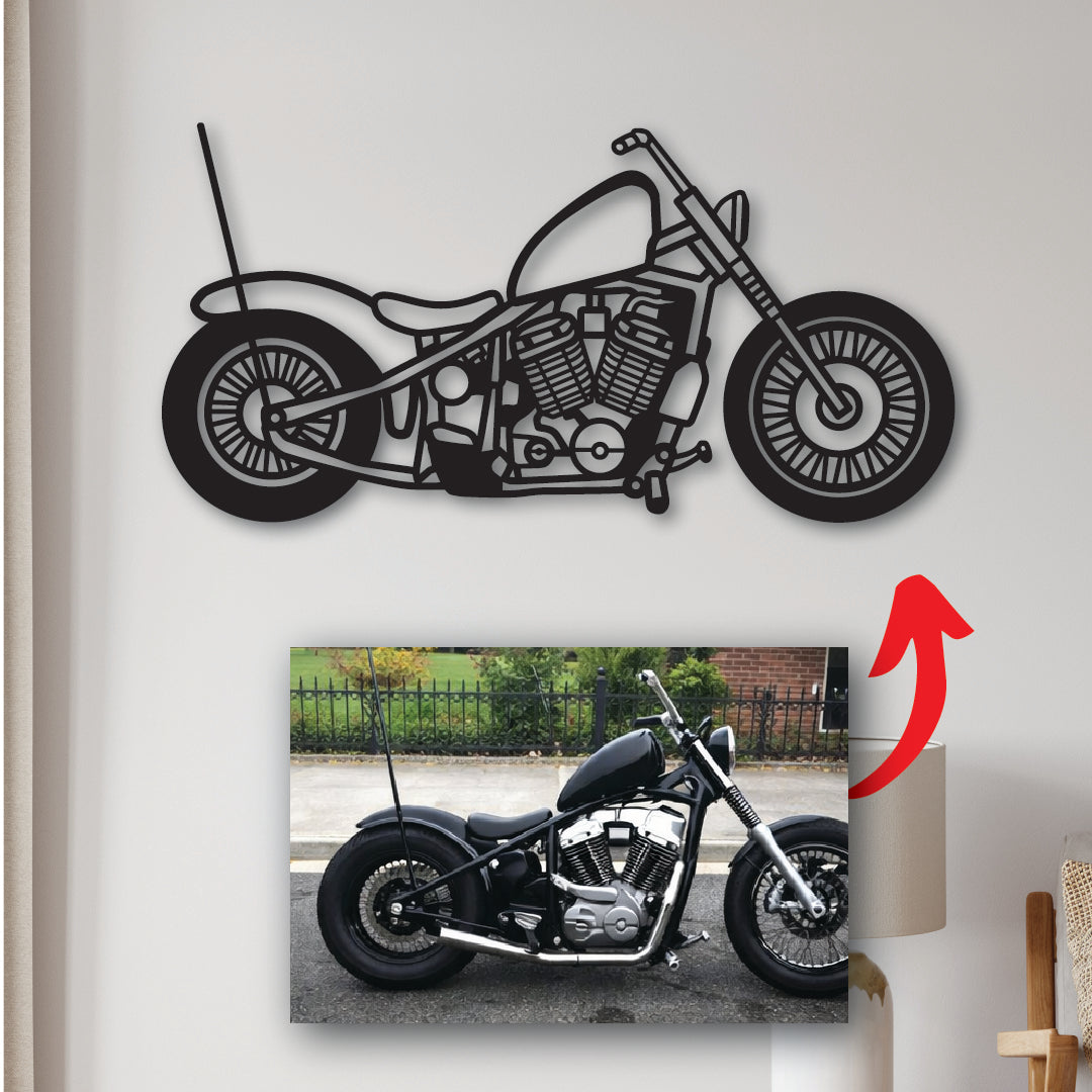 Custom Motorbike - Metal Wall Art