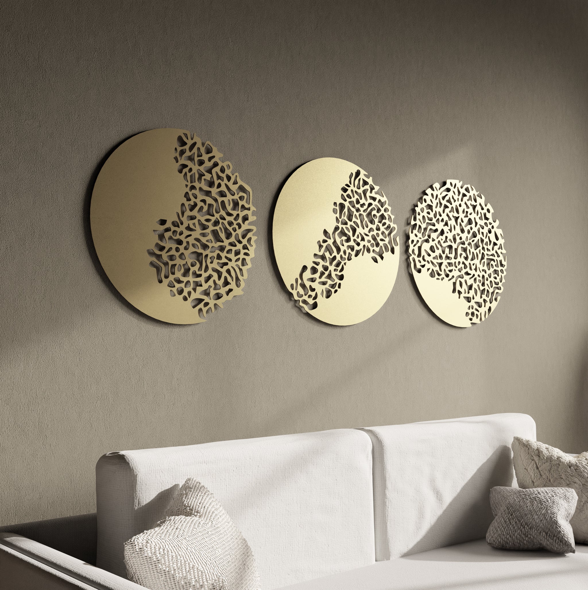 Three Coral - Metal Wall Art