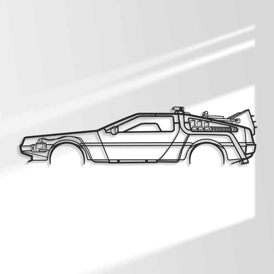 DeLorean DMC-12 Back To The Future - Metal Wall Art