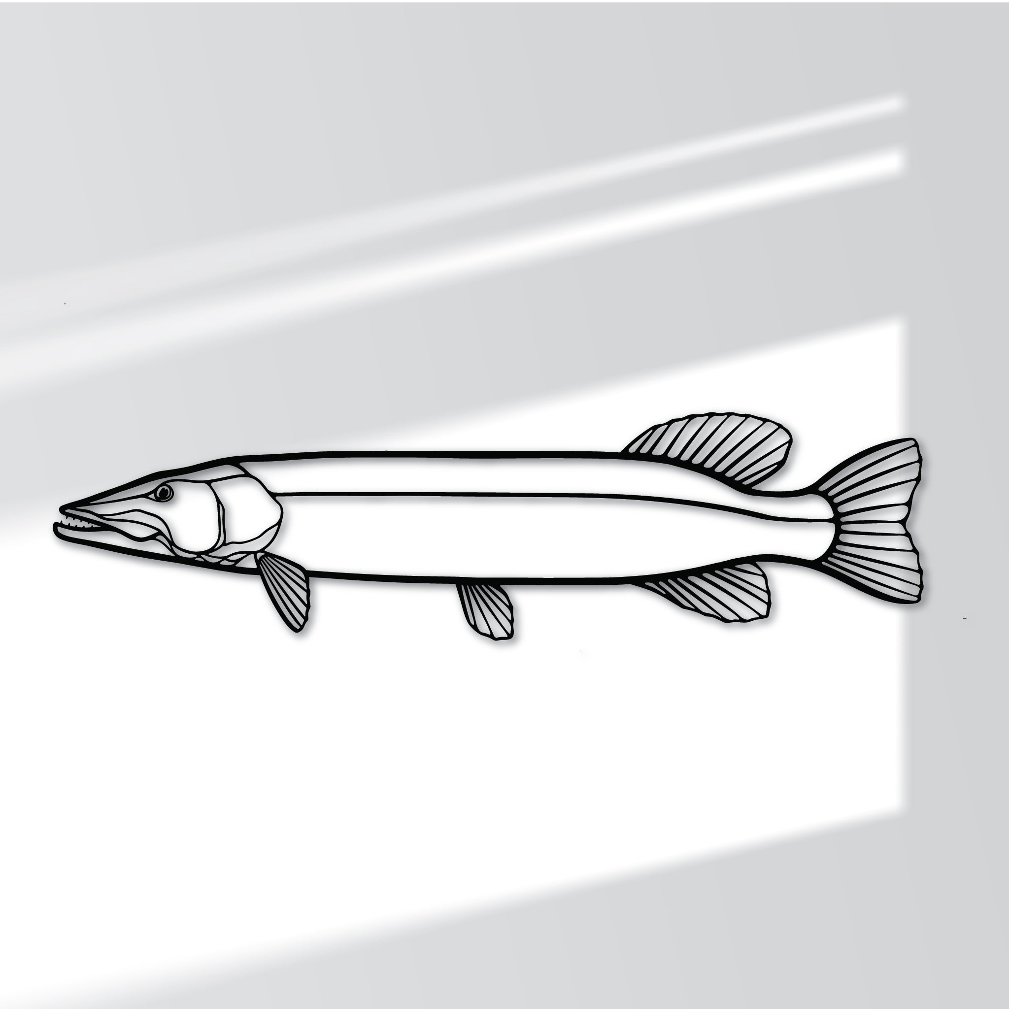 Northern Pike Fish - Metal Wall Art