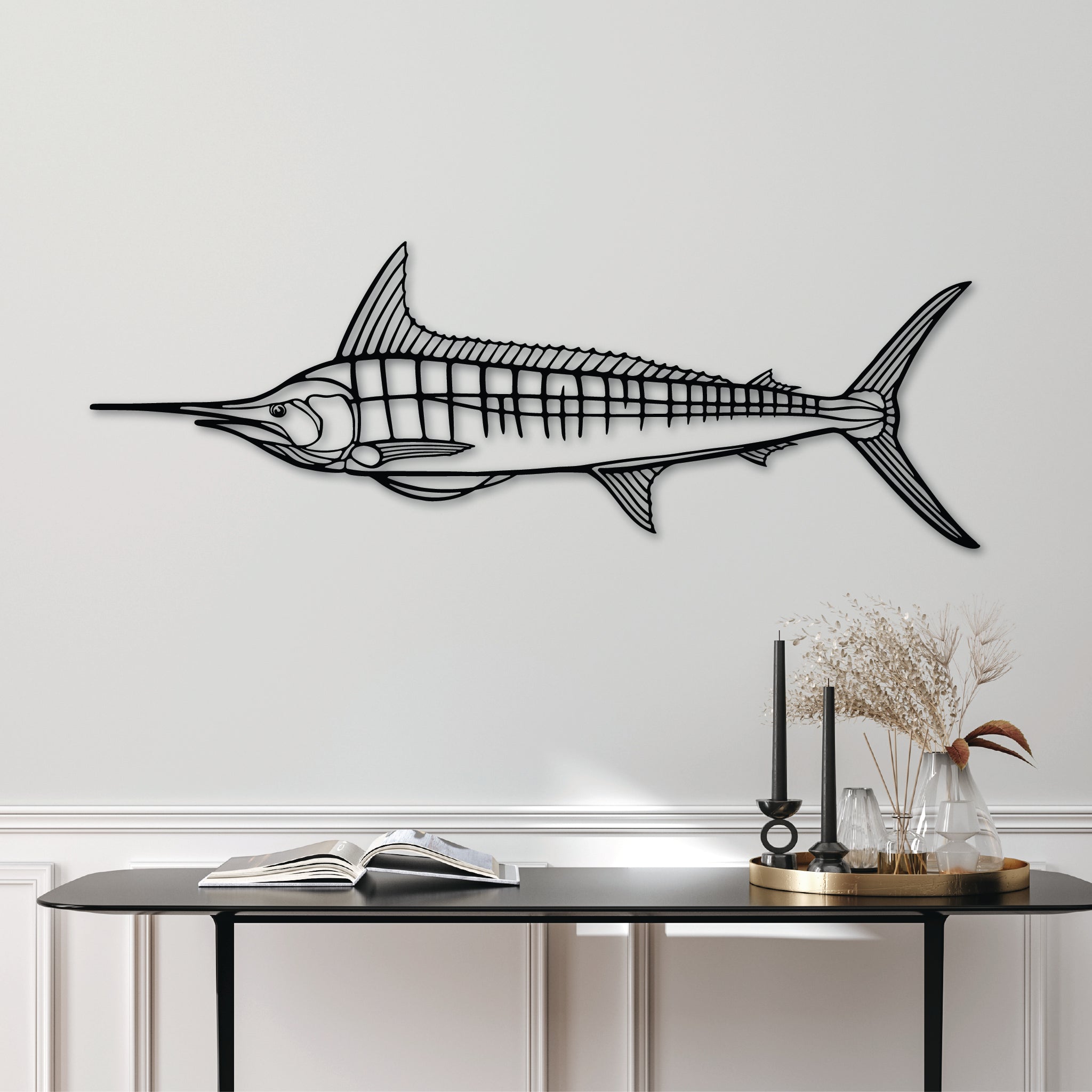 Striped Marlin Fish - Metal Wall Art