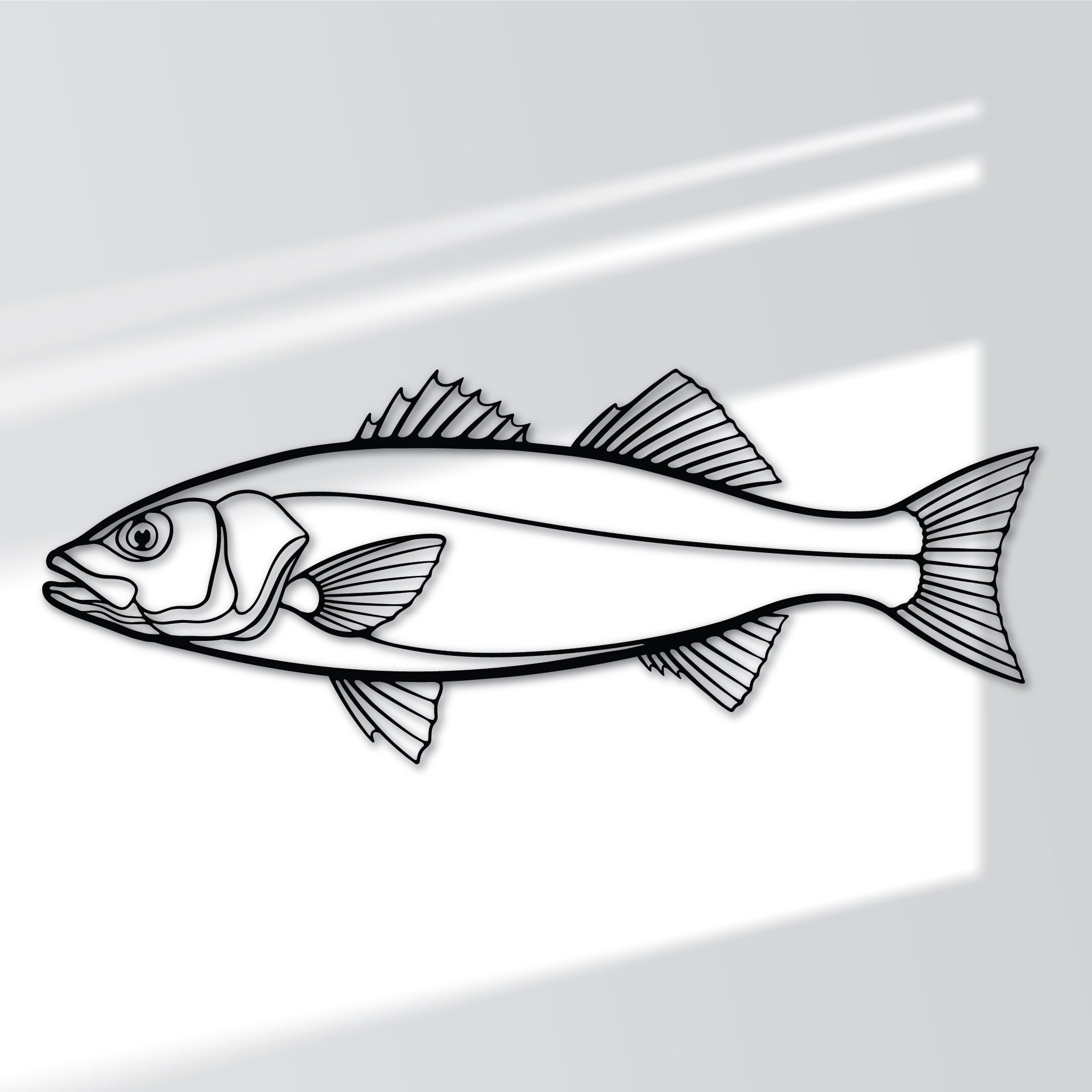 European Sea Bass - Metal Wall Art