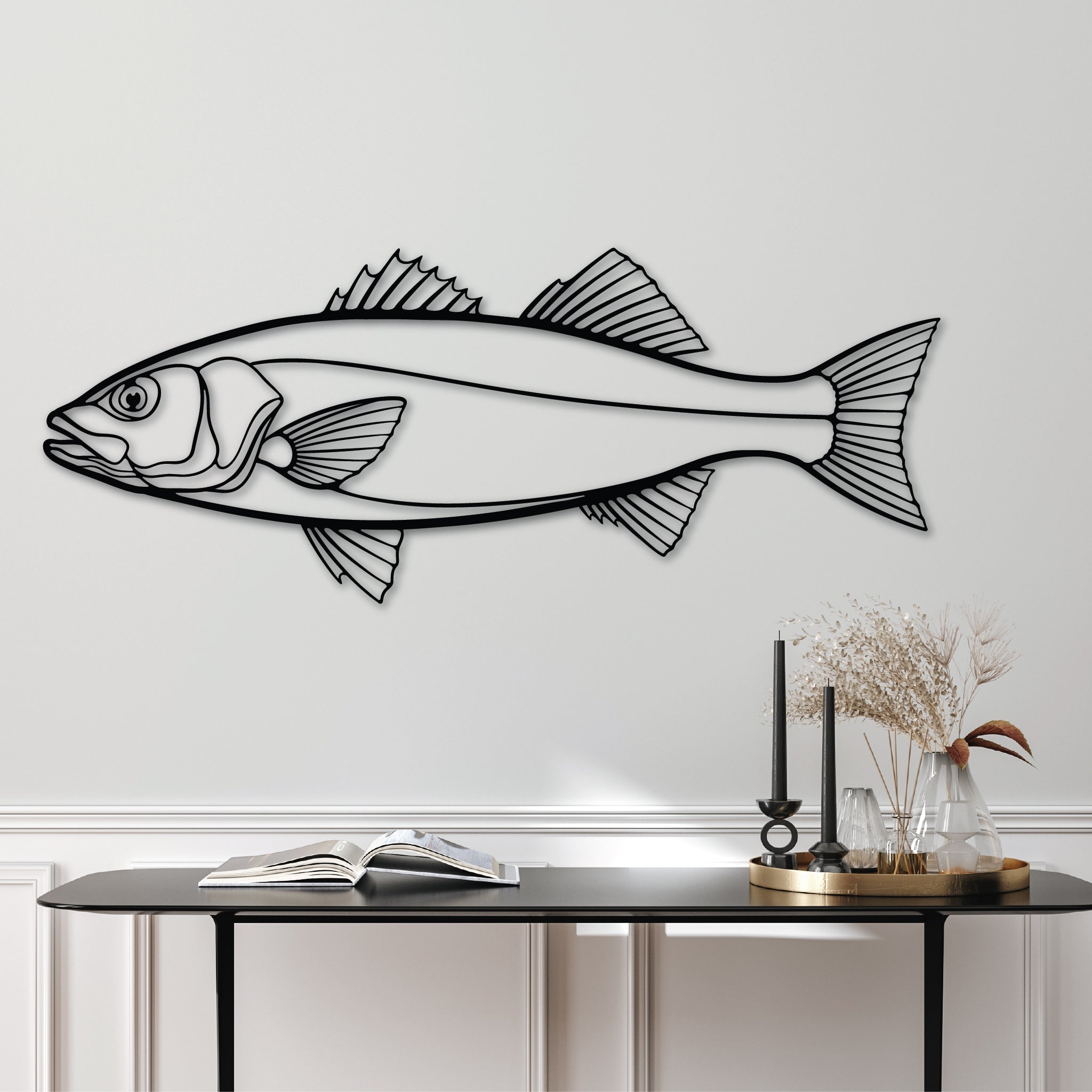 European Sea Bass - Metal Wall Art