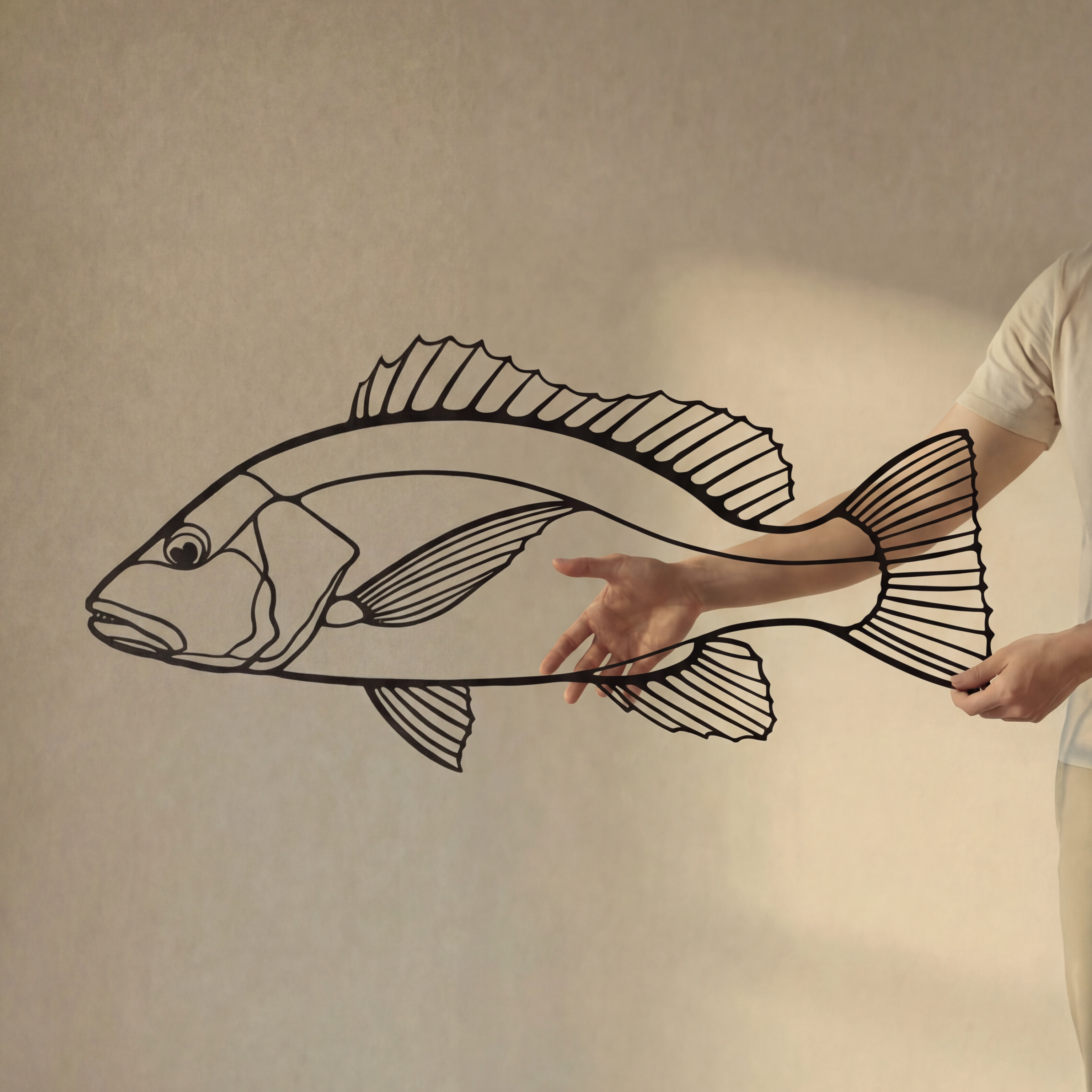 Mangrove Jack Fish - Metal Wall Art