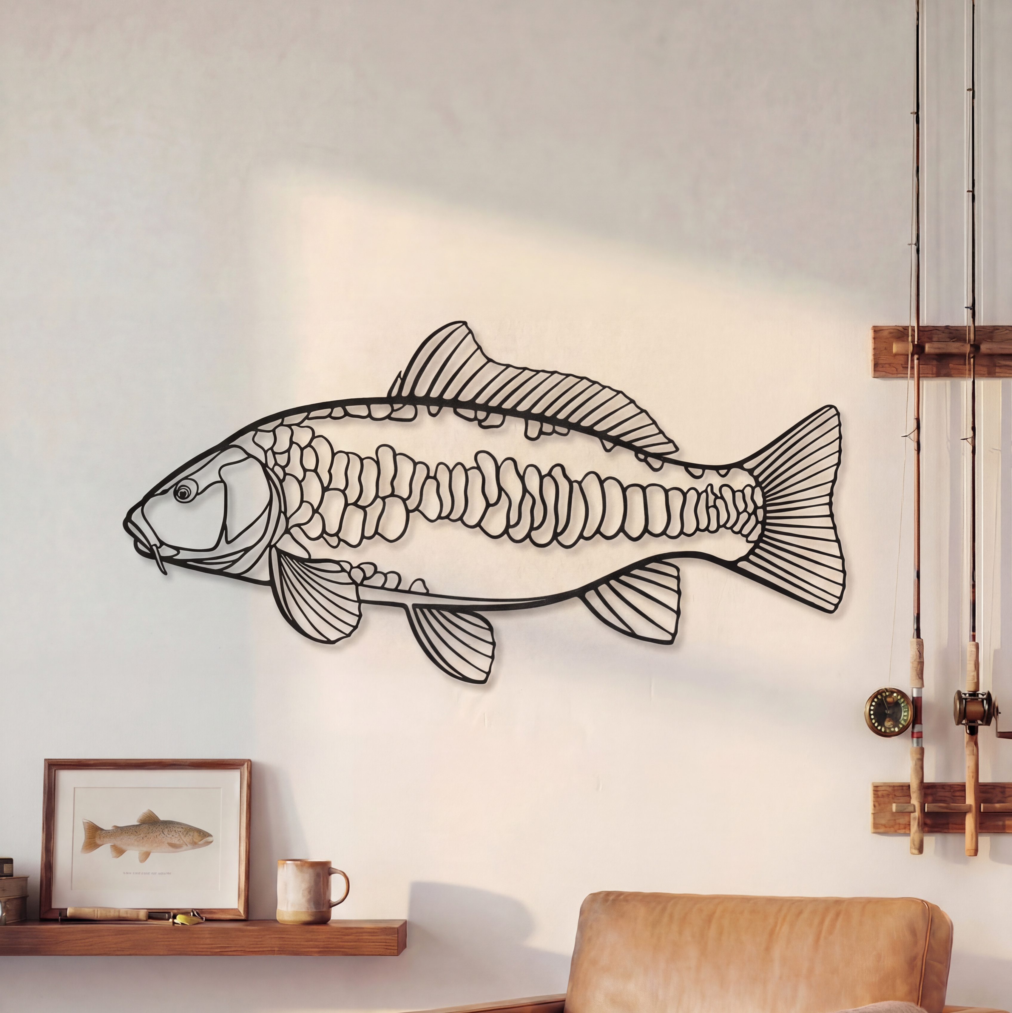 Mirror Carp - Metal Wall Art