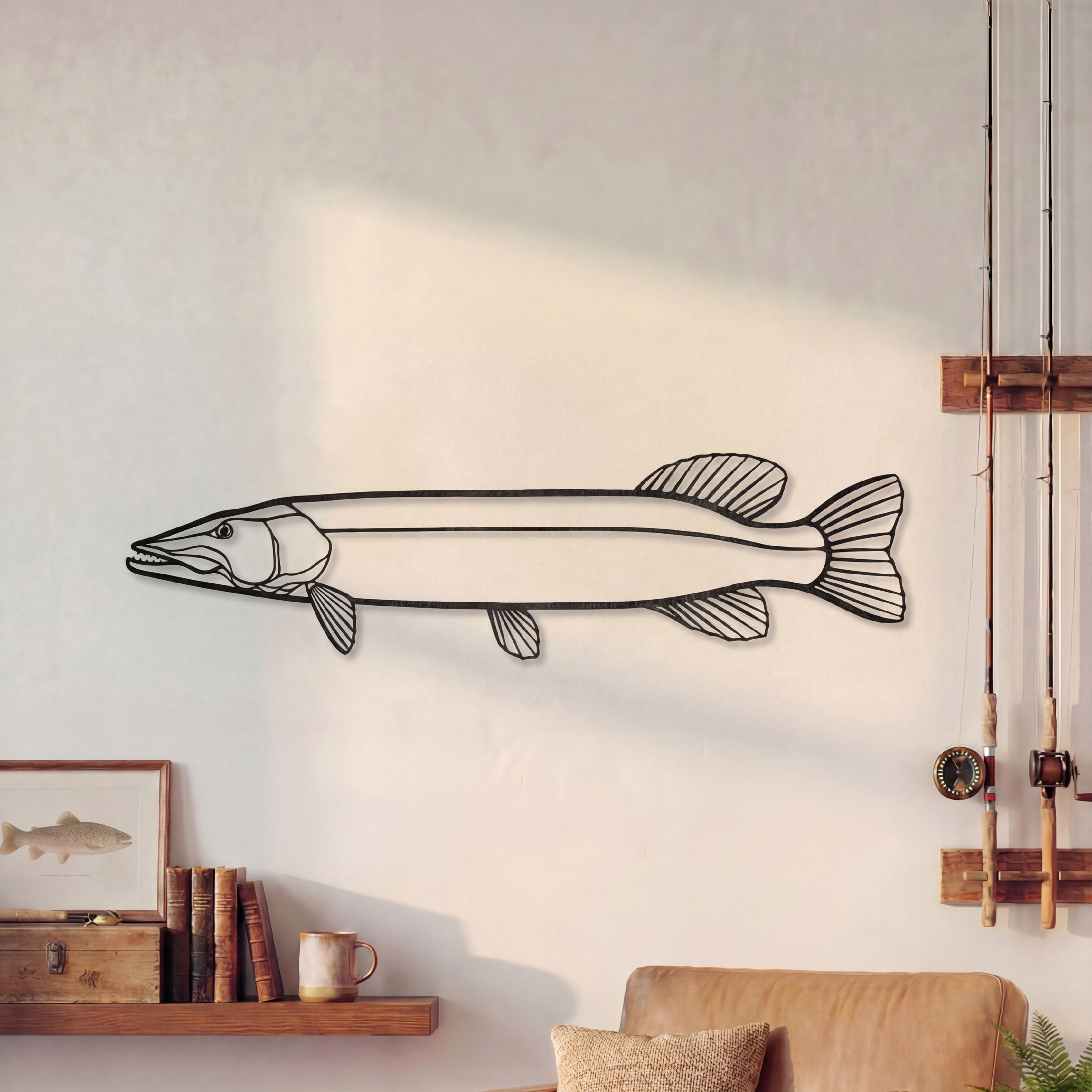 Northern Pike Fish - Metal Wall Art