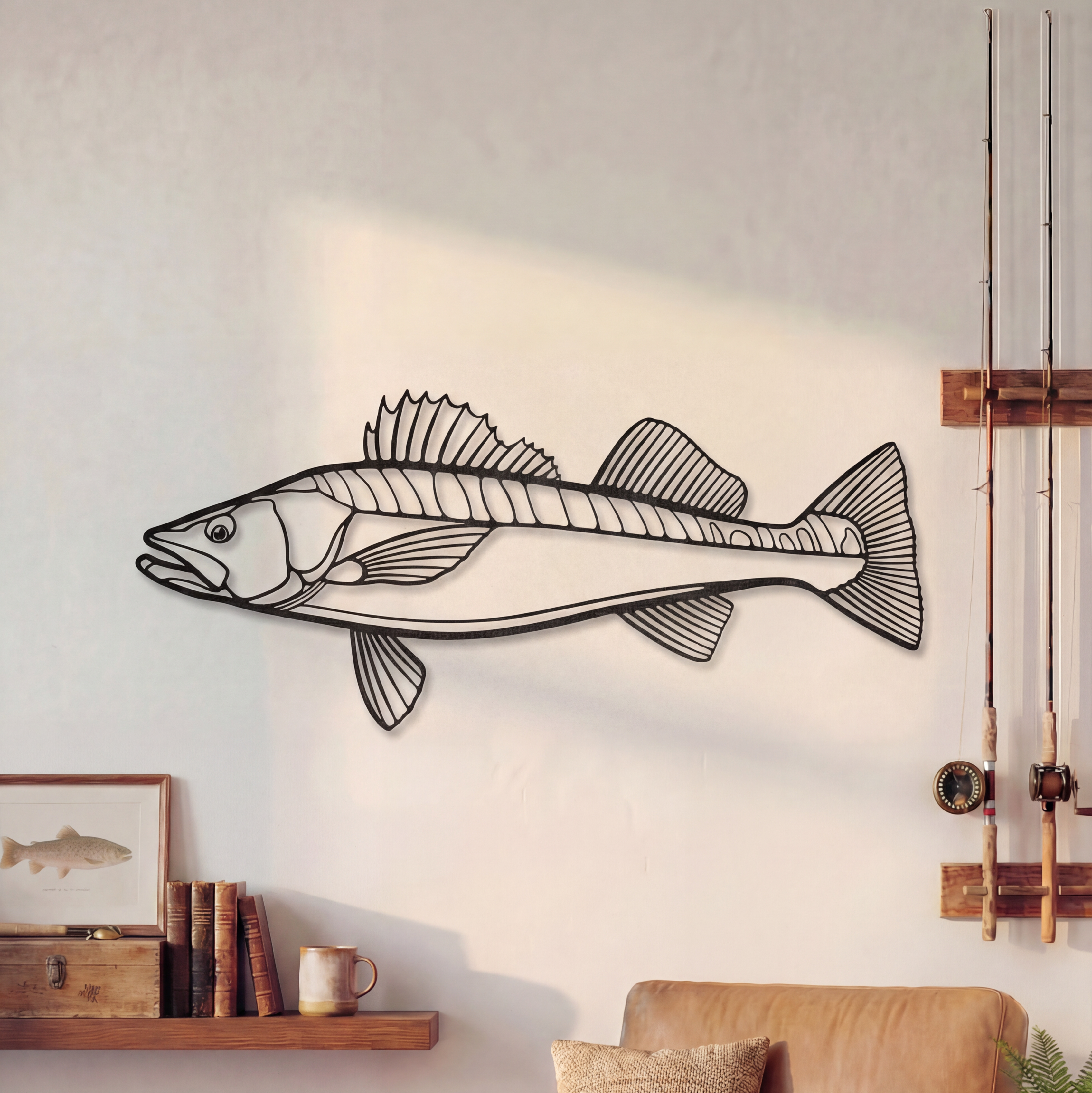 Walleye Fish - Metal Wall Art