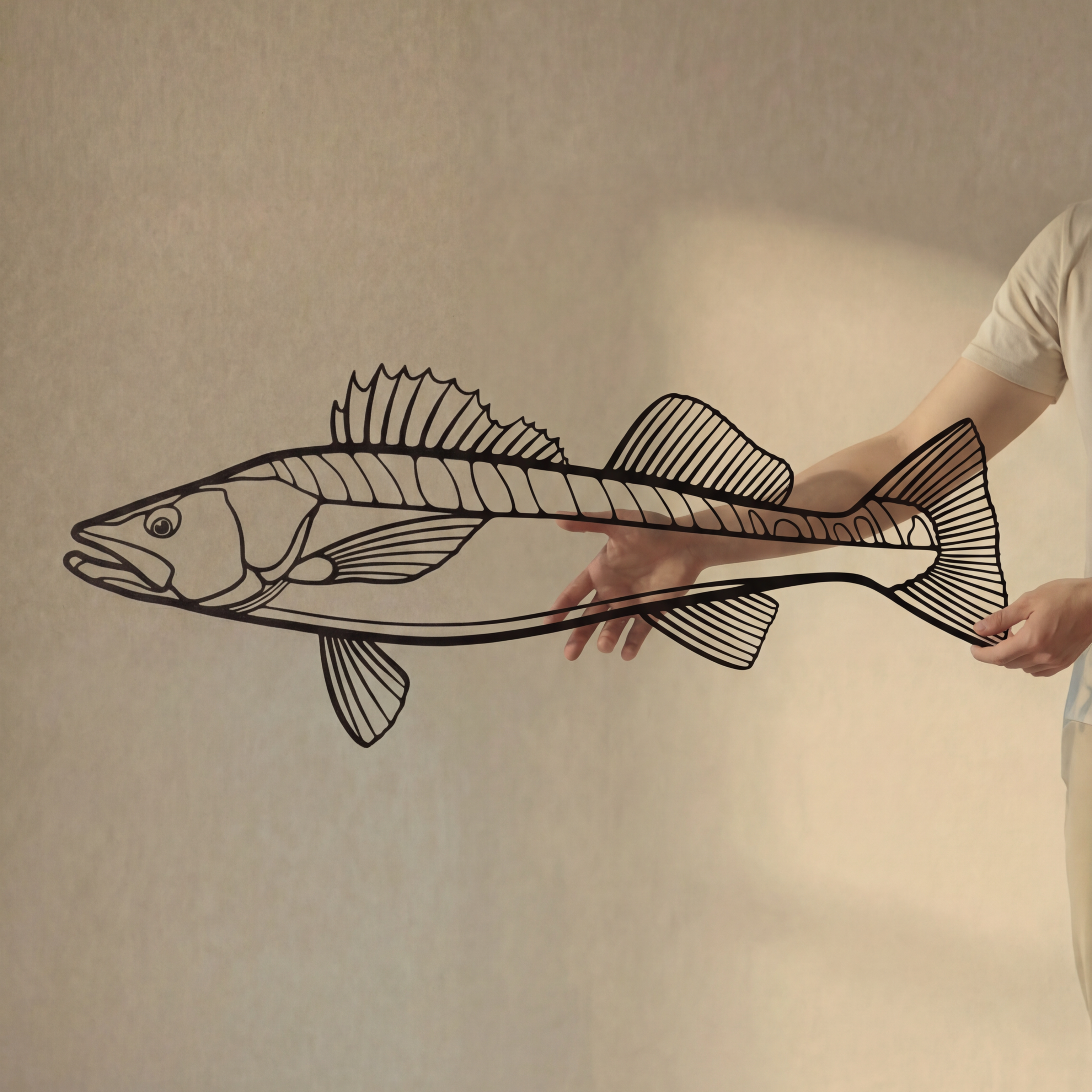 Walleye Fish - Metal Wall Art