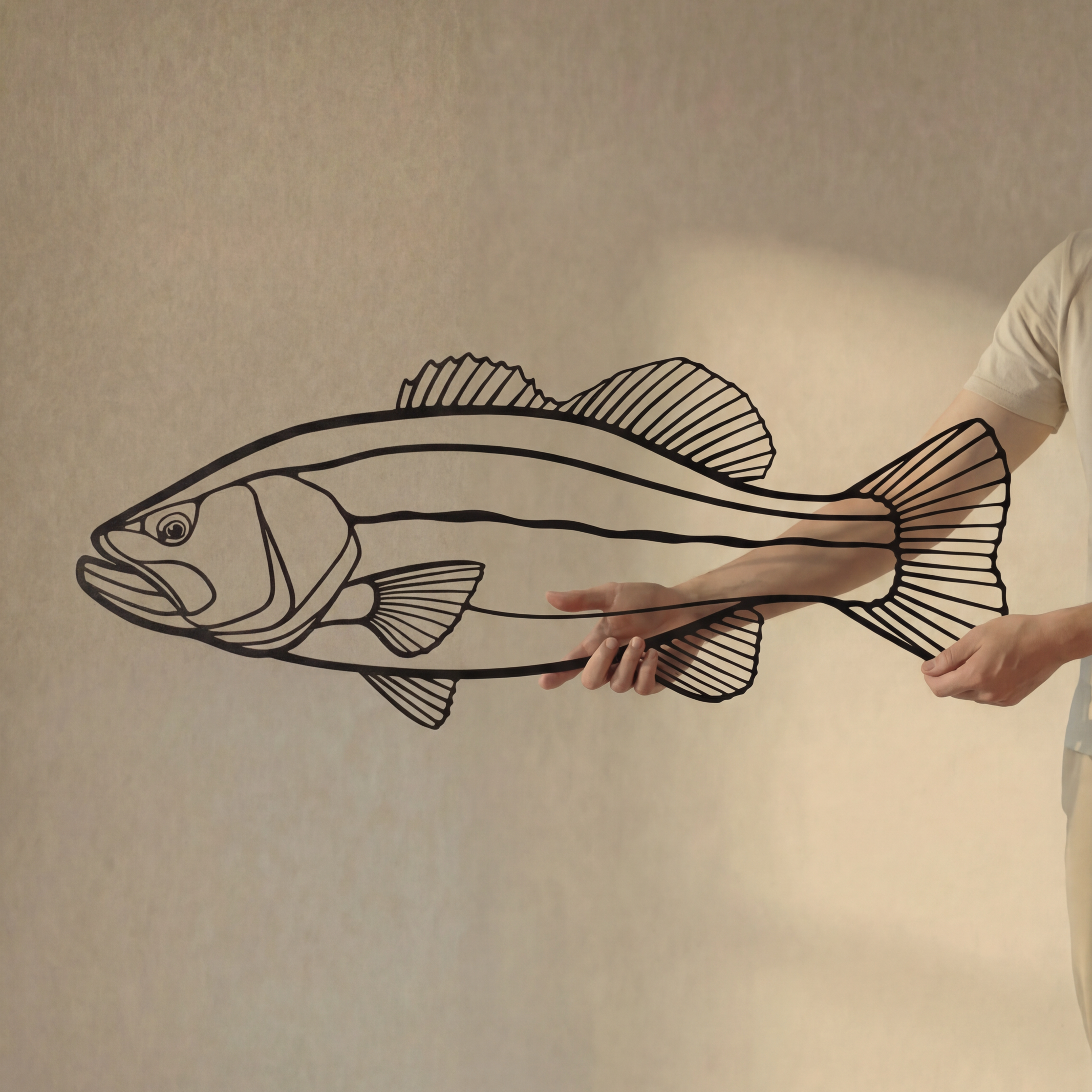 Largemouth Bass Fish - Metal Wall Art
