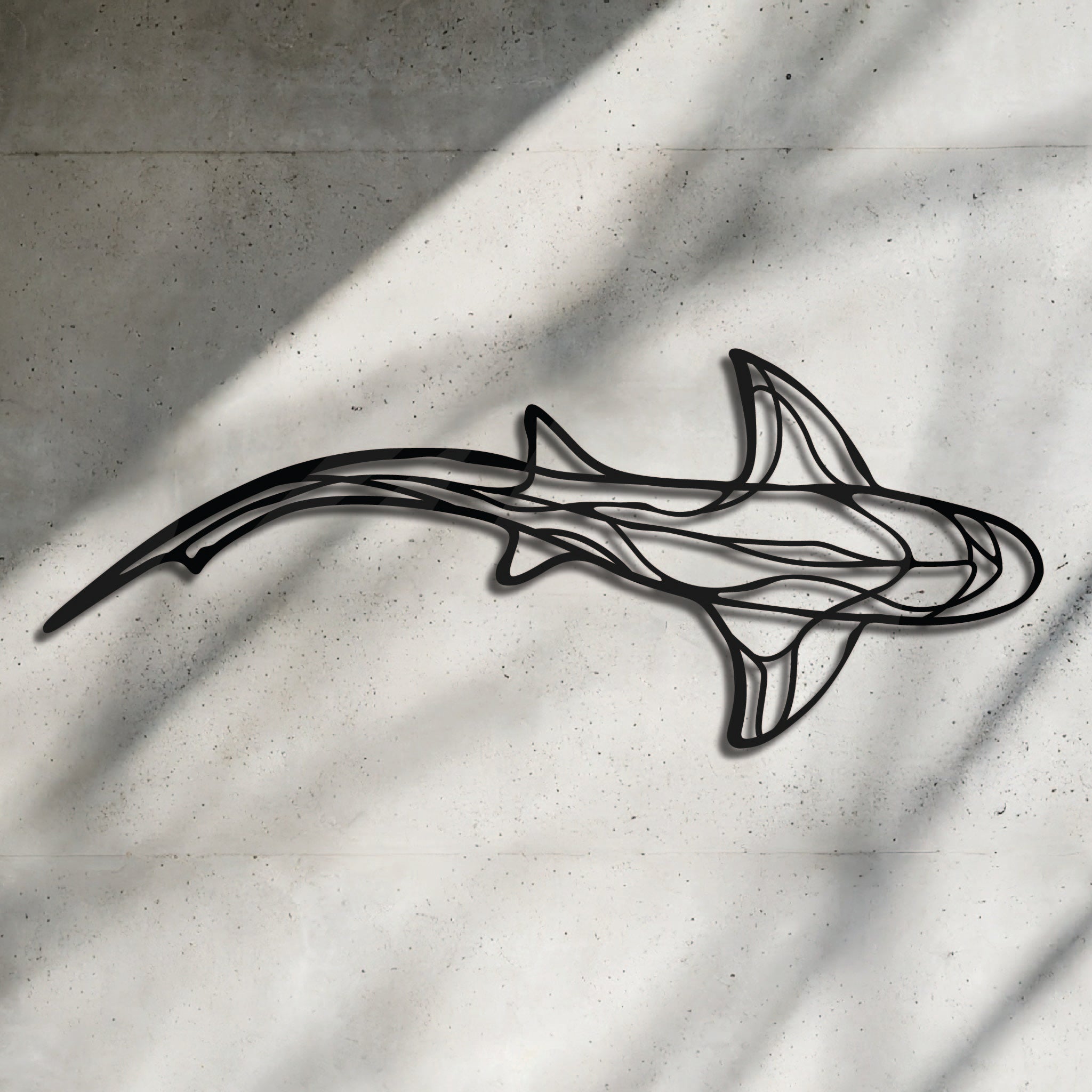 Reef Shark Curved - Metal Wall Art