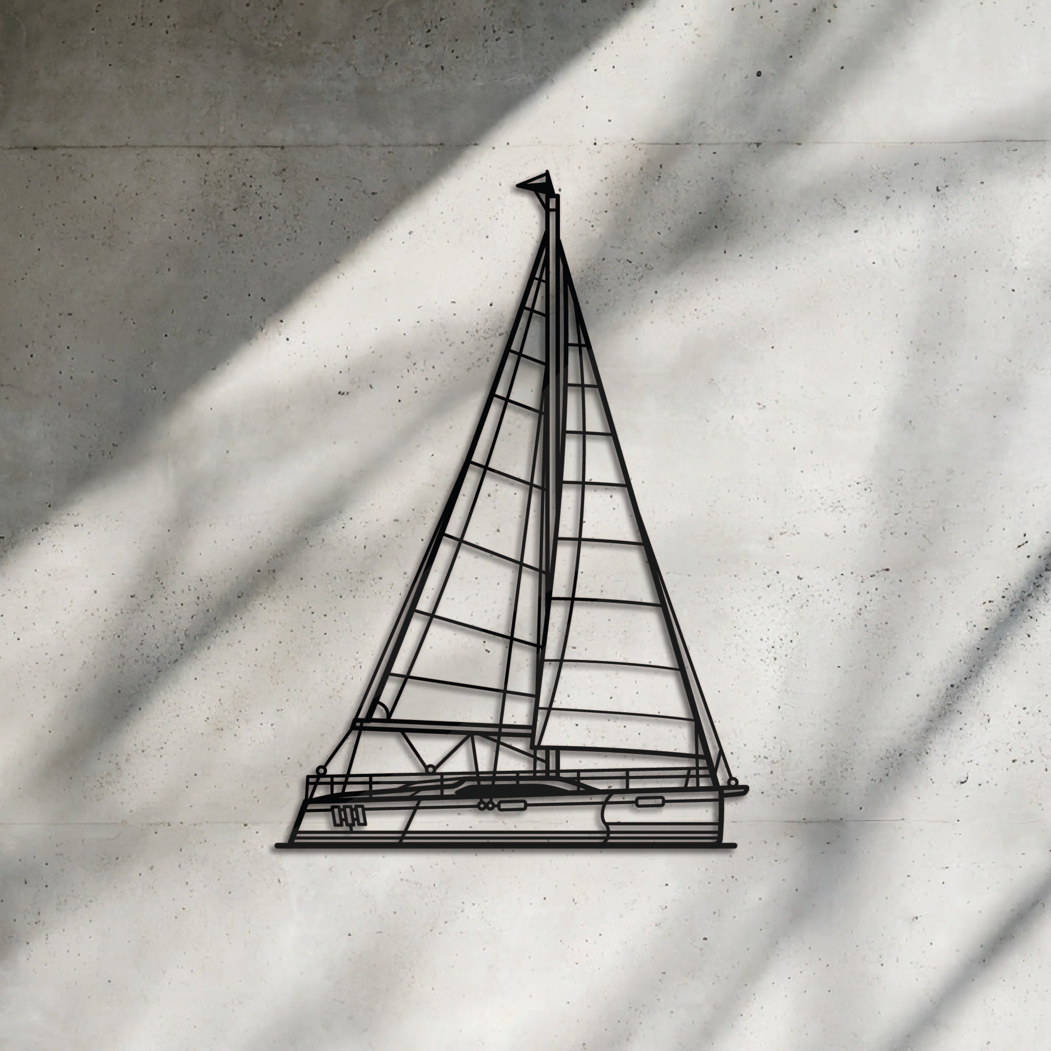 Small Sailing Boat - Metal Wall Art