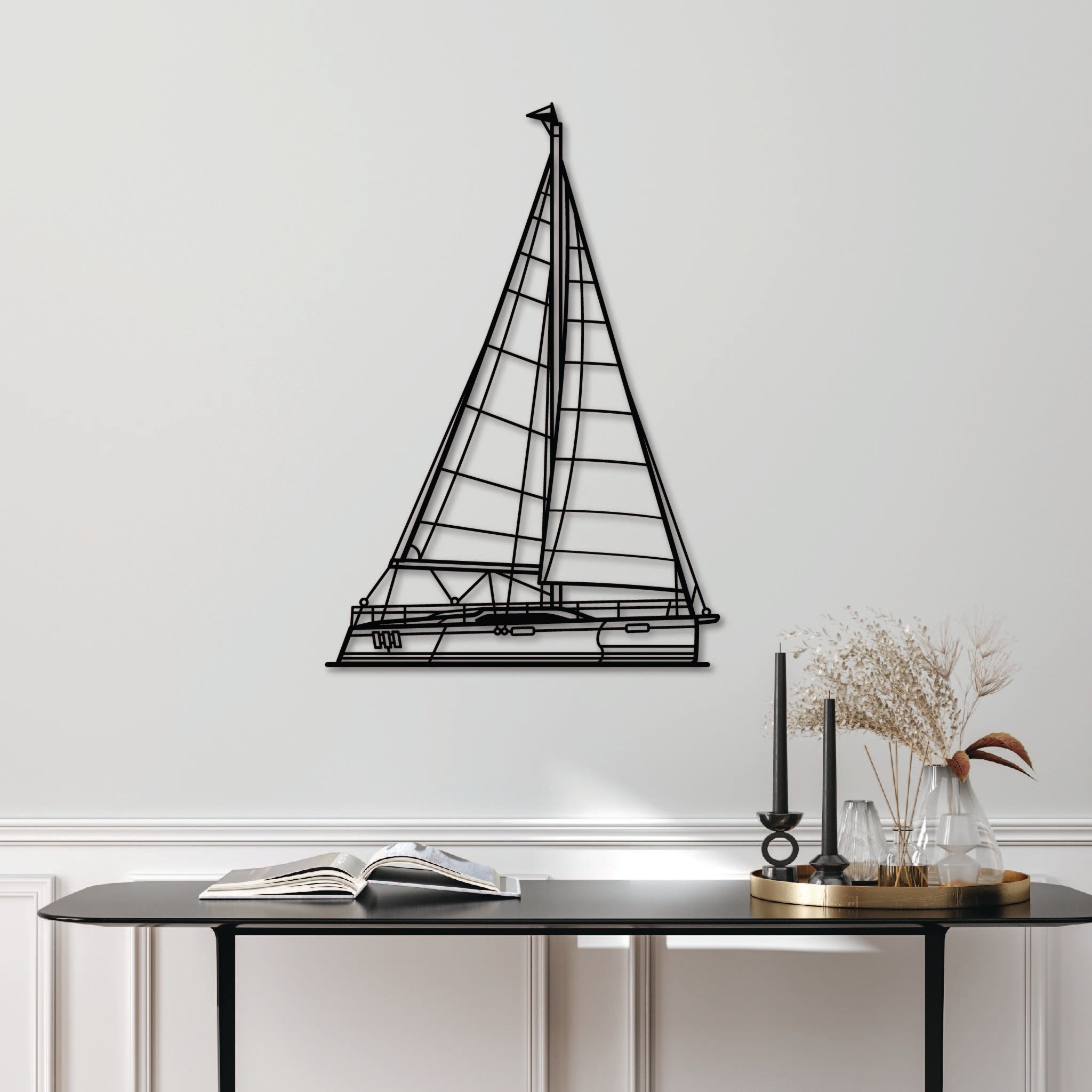 Small Sailing Boat - Metal Wall Art