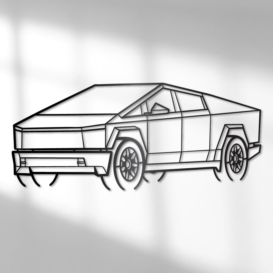 Tesla Cybertruck - Metal Wall Art