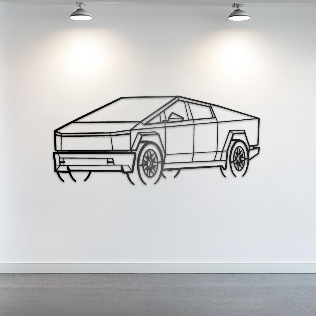 Tesla Cybertruck - Metal Wall Art