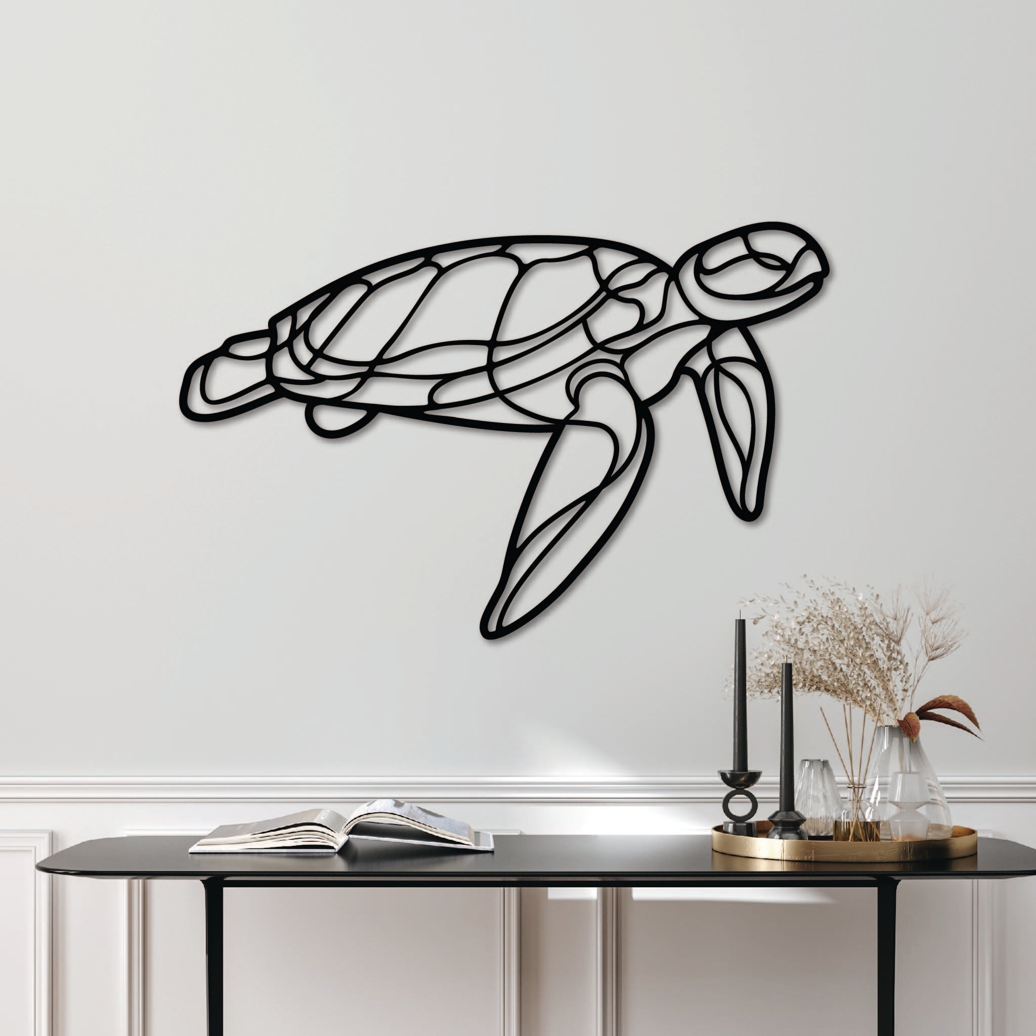 Green Turtle - Metal Wall Art